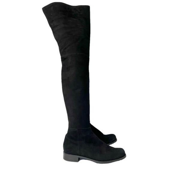 Stuart Weitzman Suede Over the Knee Boot Black Size 7 - Picture 3 of 6